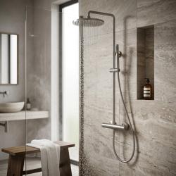 aquanello eterna thermostatic-shower-column-25cm-stainless-steel
